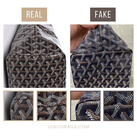 how to spot a fake goyard tote bag|genuine goyard bag.